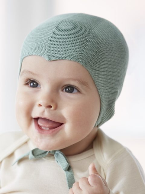 silk infant bonnet